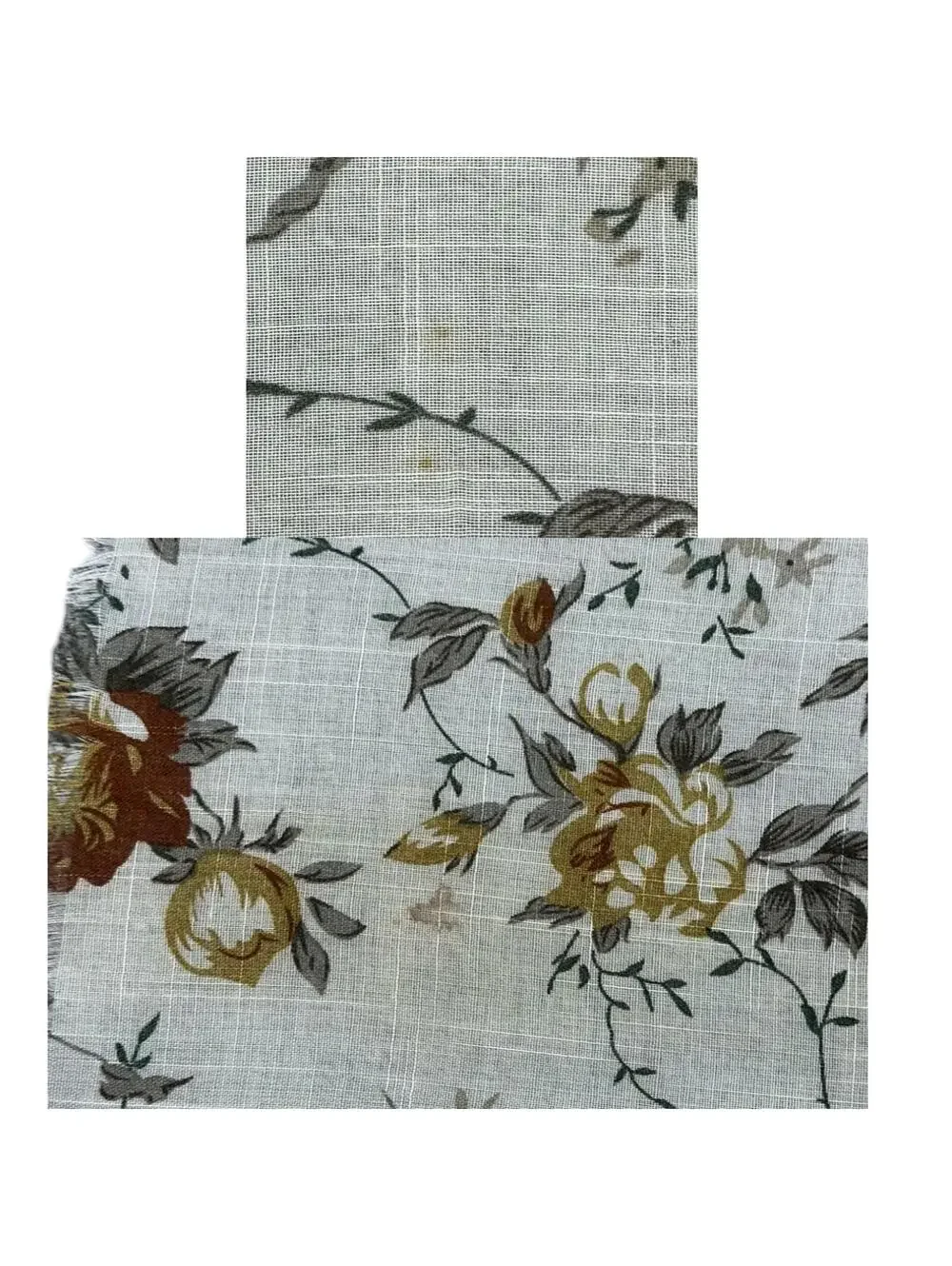 Vintage Meadow Floral Linen Blend Scarf